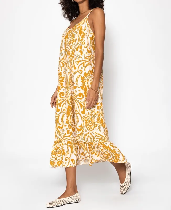 Yellow Print Everyday Dress