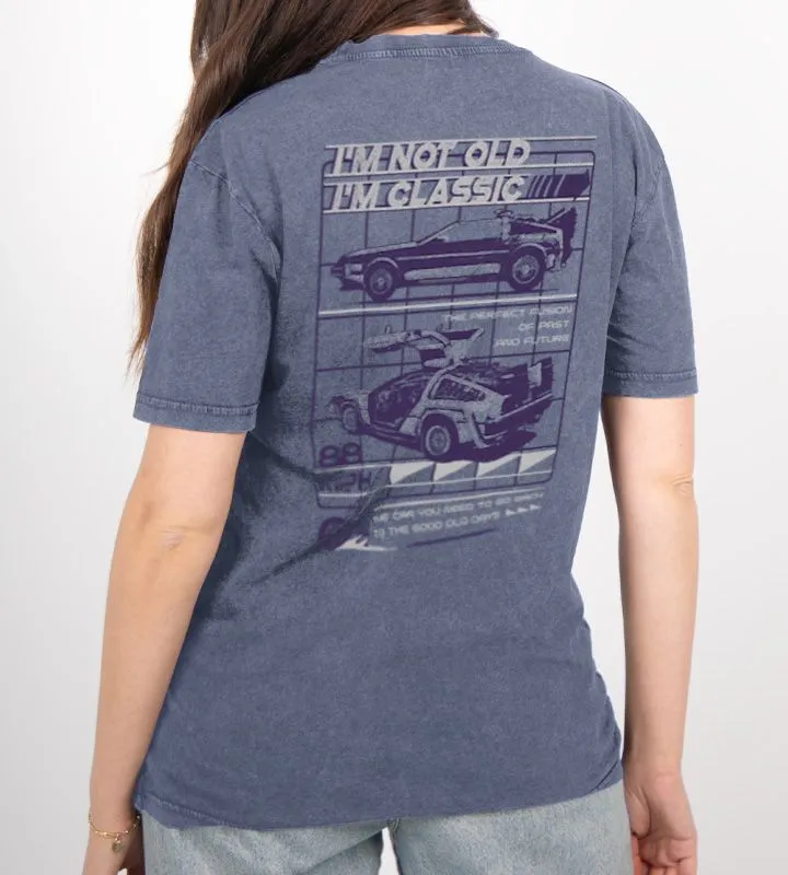Casual Style Cotton Purple T-Shirt