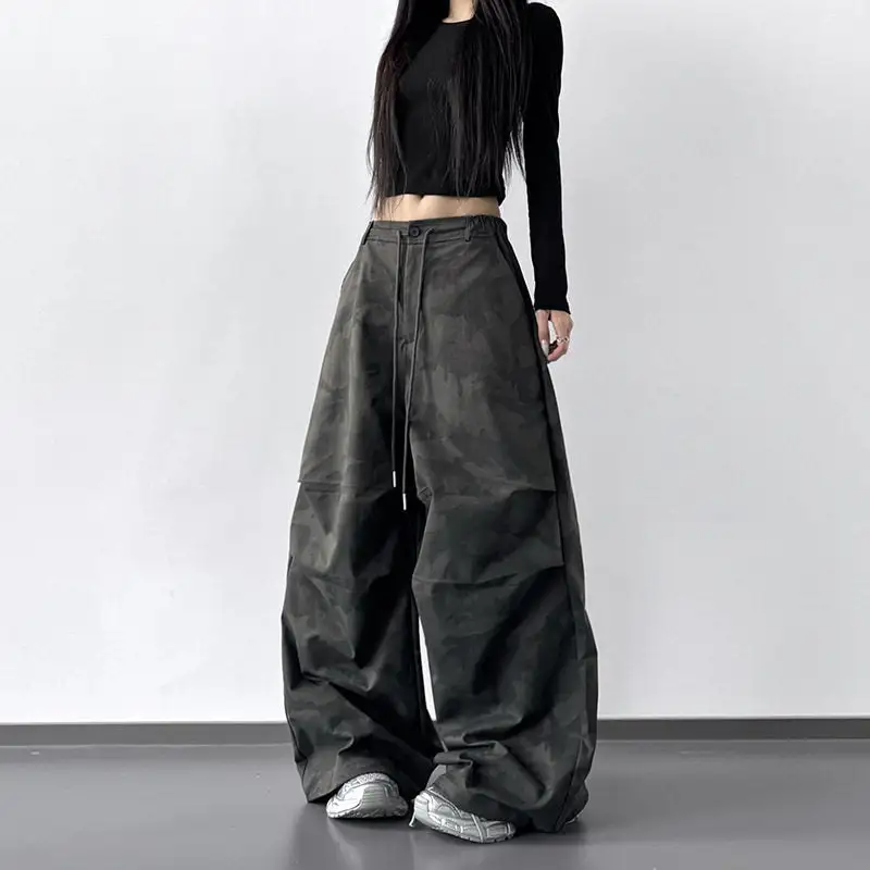 Women's High Waist Loose Fit Camouflage Pants