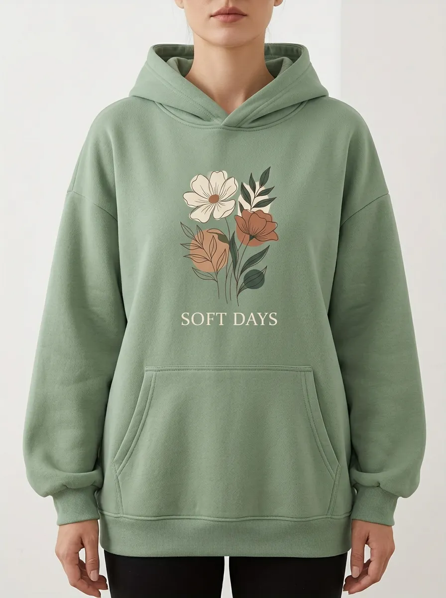 Soft Days Floral Hoodie