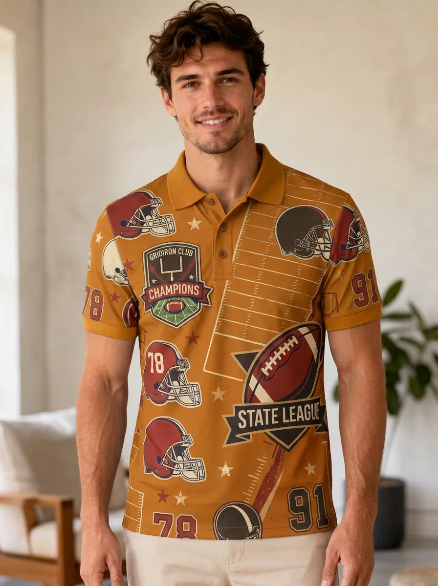 Men's Football Gridiron Champions Polo Shirt