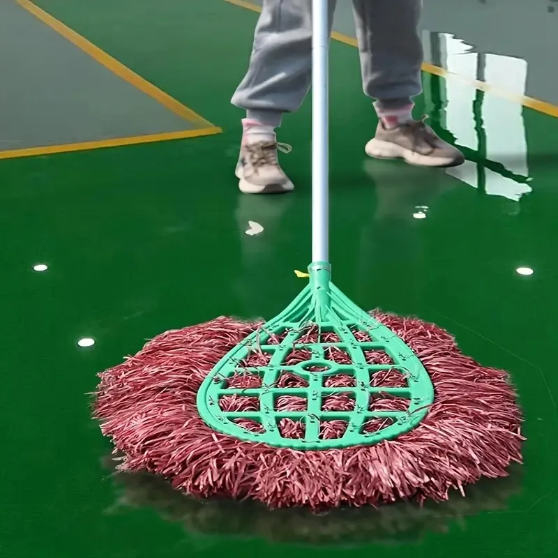 Outdoor Plastic Curved Handle Super Large Broom