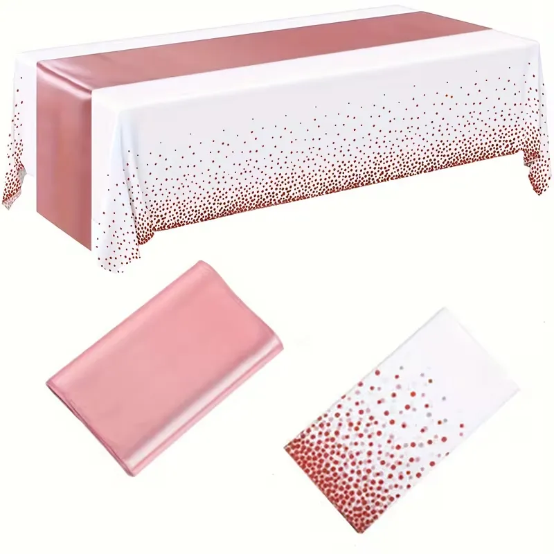 Party Tablecloth with Metallic Dots