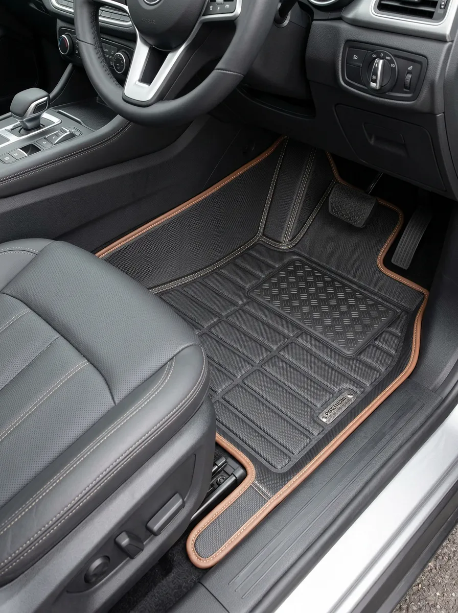 Modern Diamond-Pattern Car Floor Mats