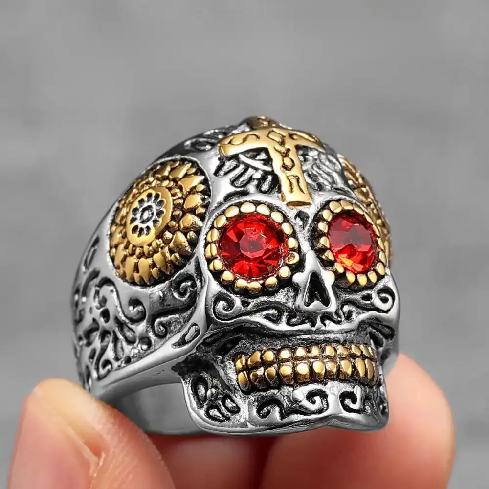 Men's Sugar Skull Ring