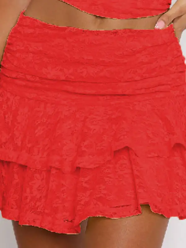 Comfy Lace Knit Skirt