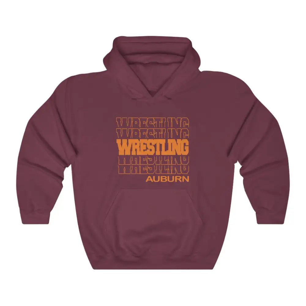 Soft Fleece Modern Stacked Wrestling Graphic Pullover Hoodie