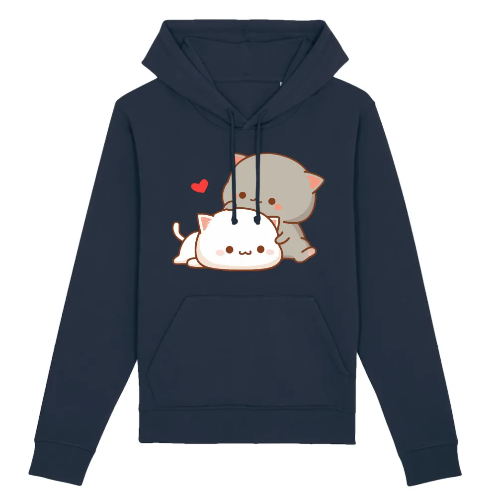 Cute Cat Graphic Pullover Hoodie