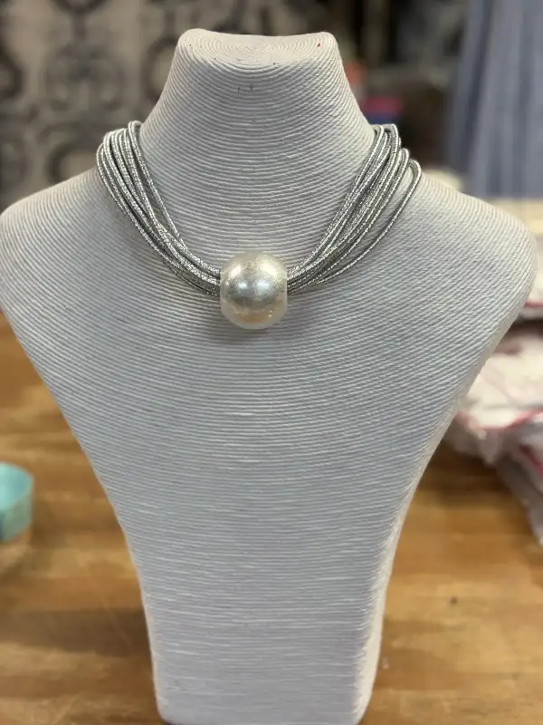 Beaded Layered Statement Necklace