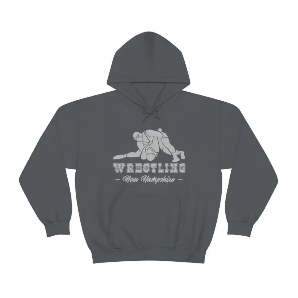 Soft Fleece Minimal Emblem Wrestling Graphic Pullover Hoodie