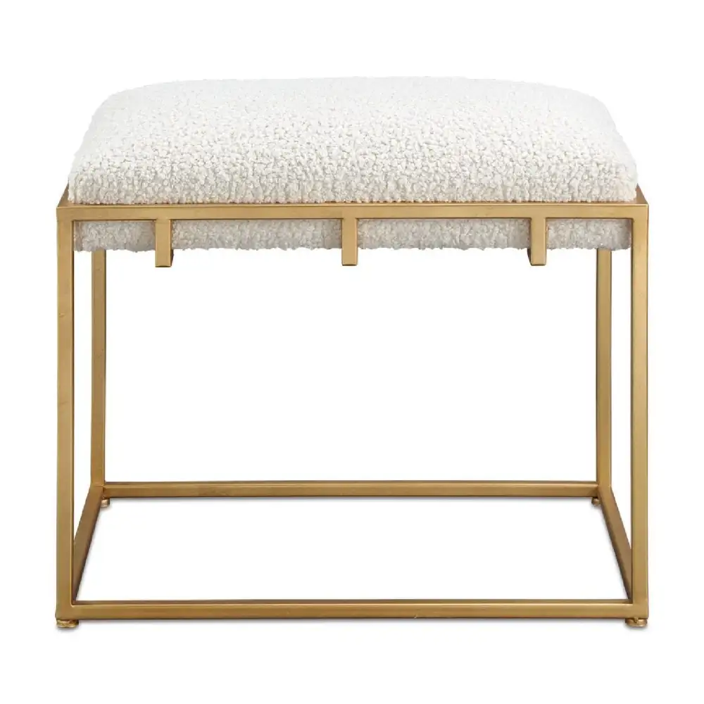 Shearling Accent Bench