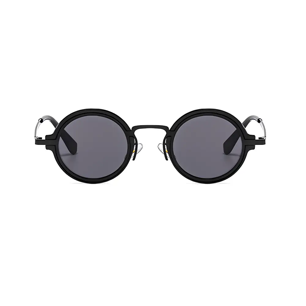 Round Oversized Mirrored Gradient Lens Fashion Sunglasses