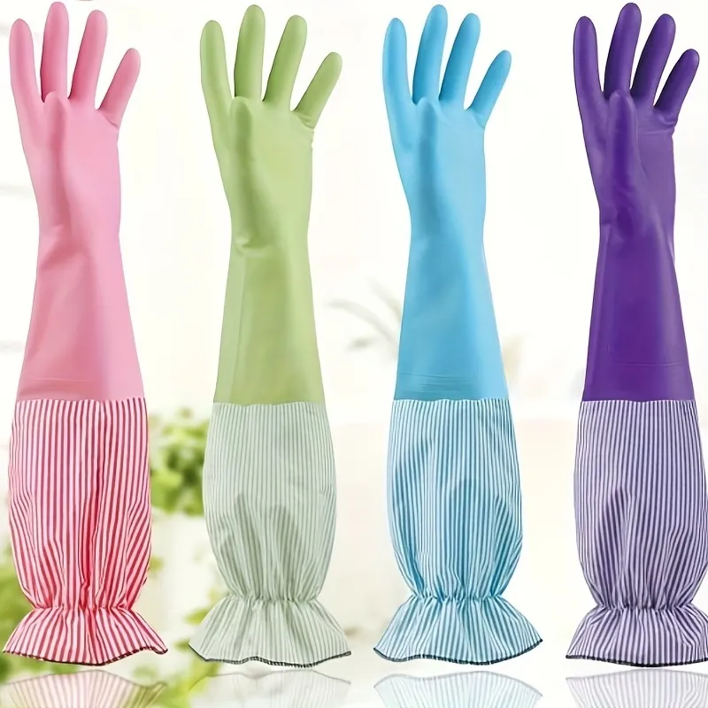 Long Sleeve Rubber Cleaning Gloves