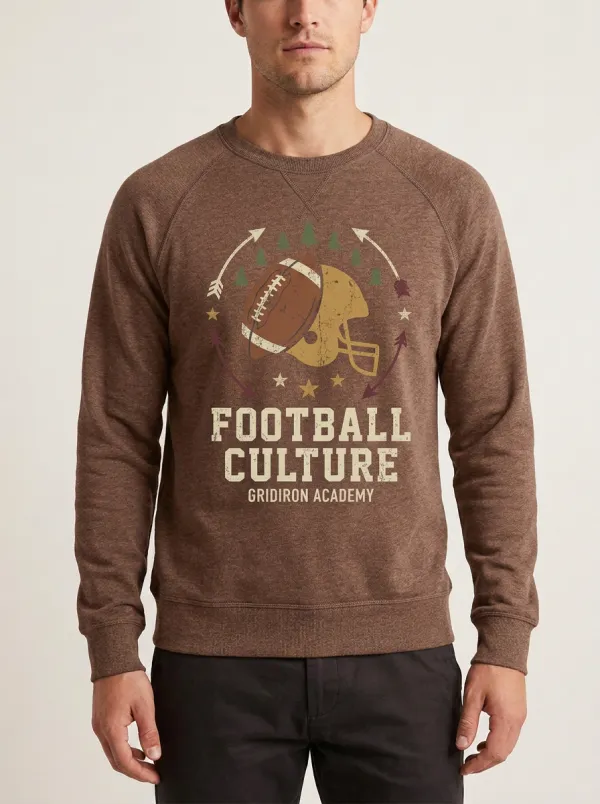 Men's Football Culture Gridiron Academy Printed Sweatshirt