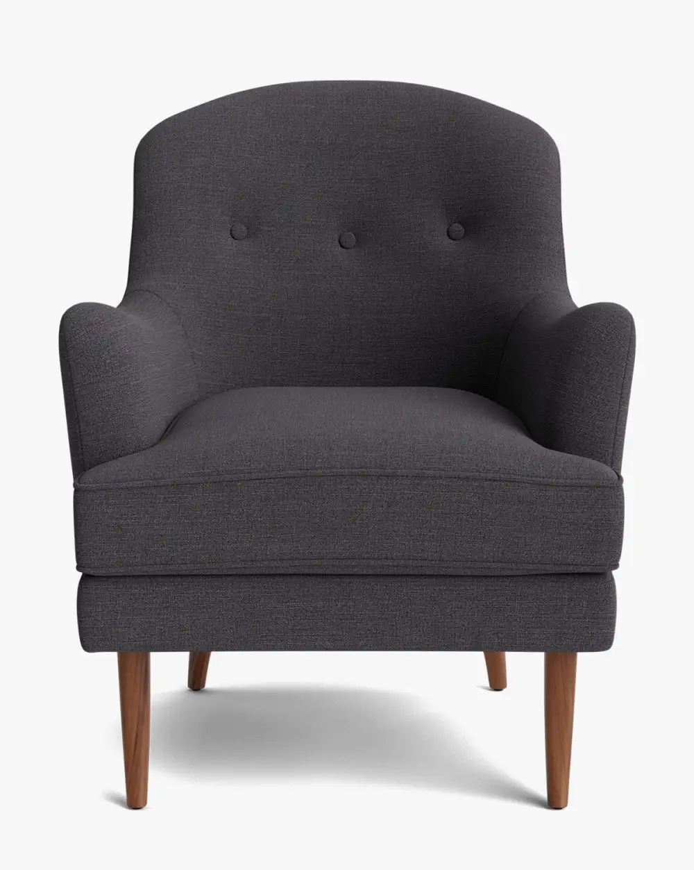 Tufted Wood Lounge Chair