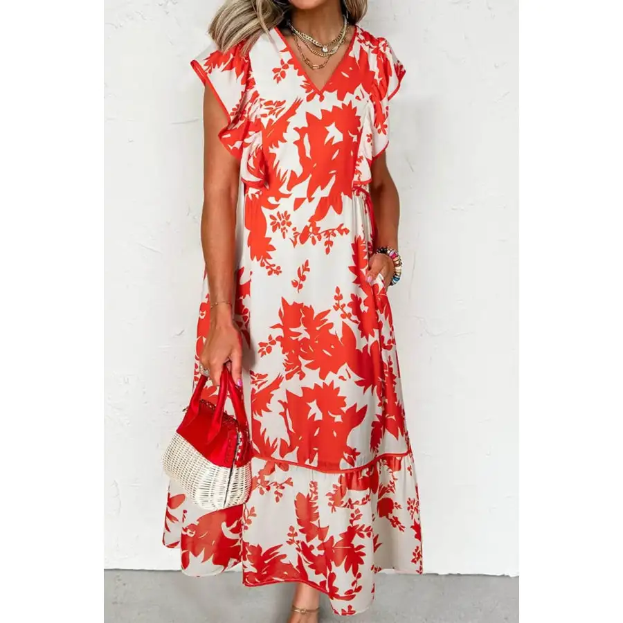 V-Neck Summer Midi Dress