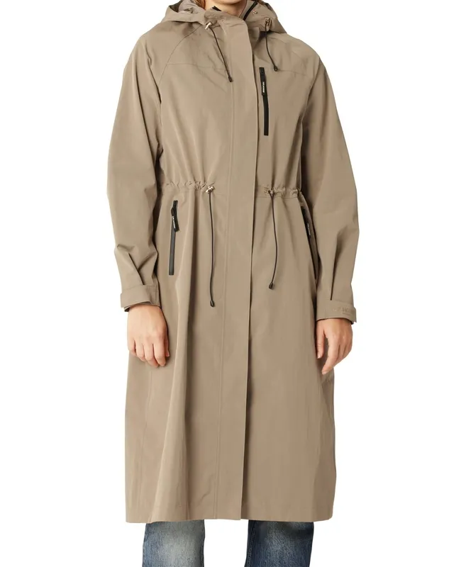 Waterproof Hooded Button-Front Jacket