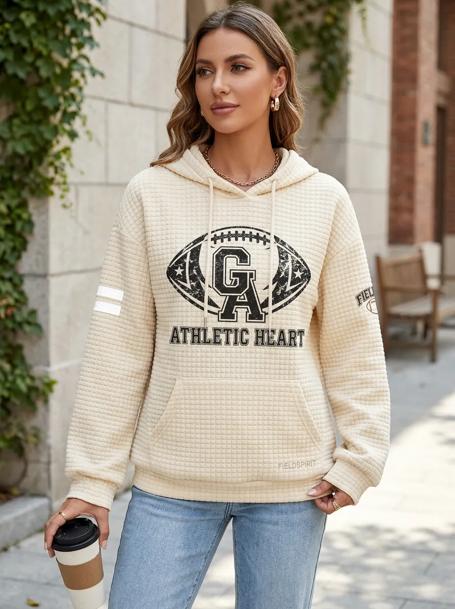 Women's Gridiron Heart Ga Graphic Graphic Hoodie
