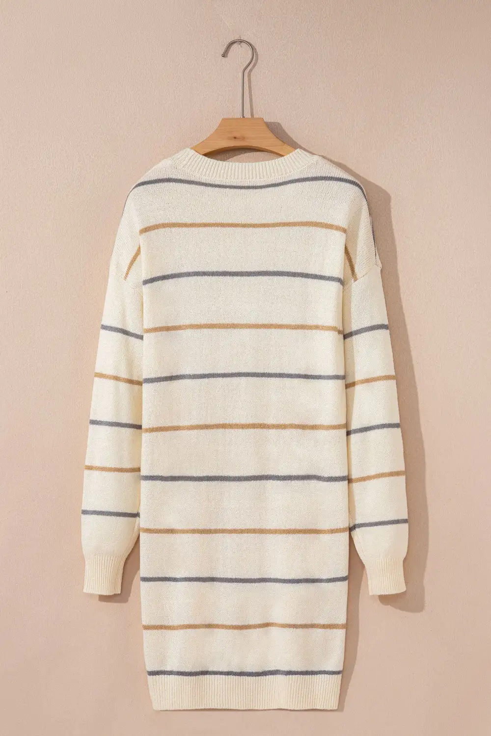 Striped Printed Drop Shoulder Mini Dress