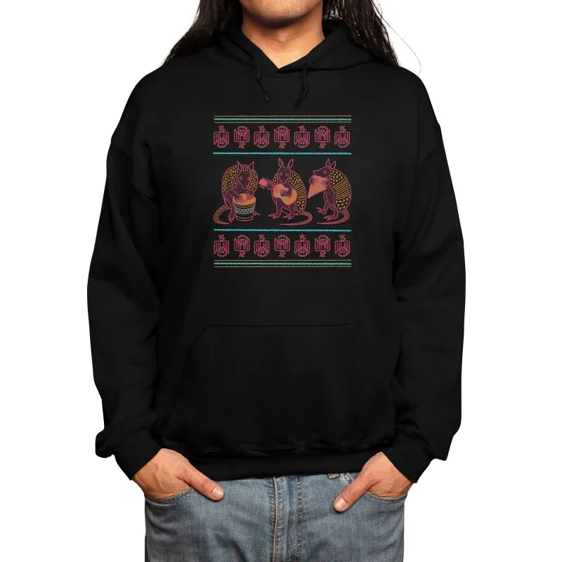 Men's Casual Artistic Pattern Long-Sleeved Hooded Hoodie
