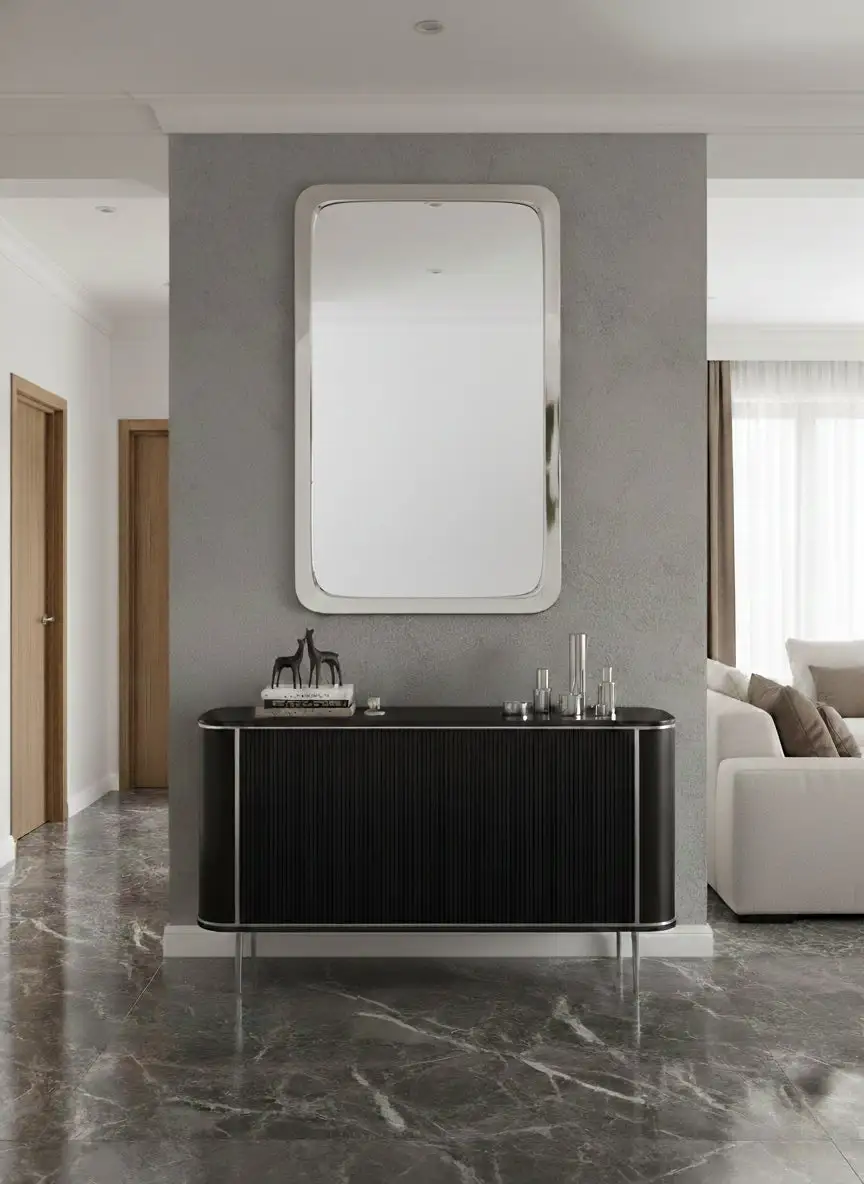 Handcrafted Rectangle Brass Wall Mirror