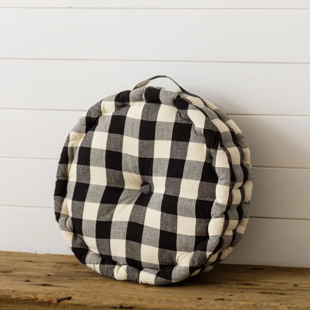 Checked Decorative Floor Cushion