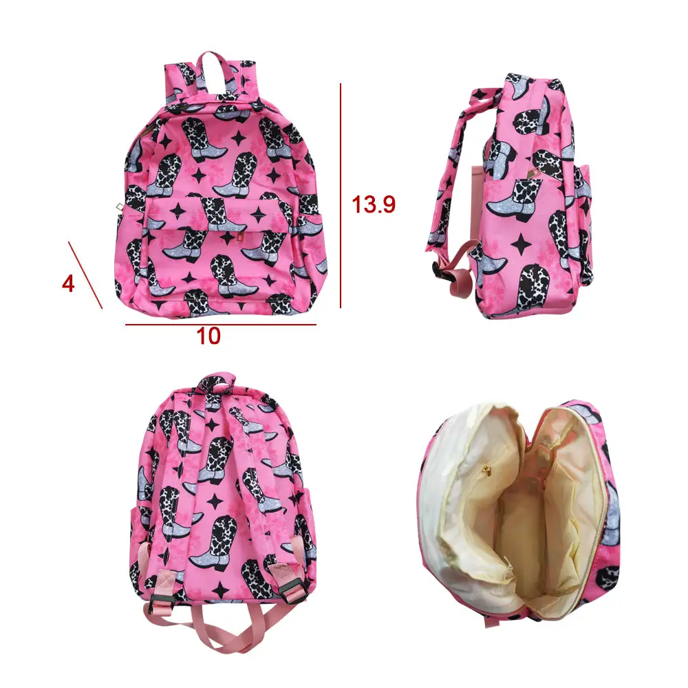 Western Inspired Boots Kids Backpack