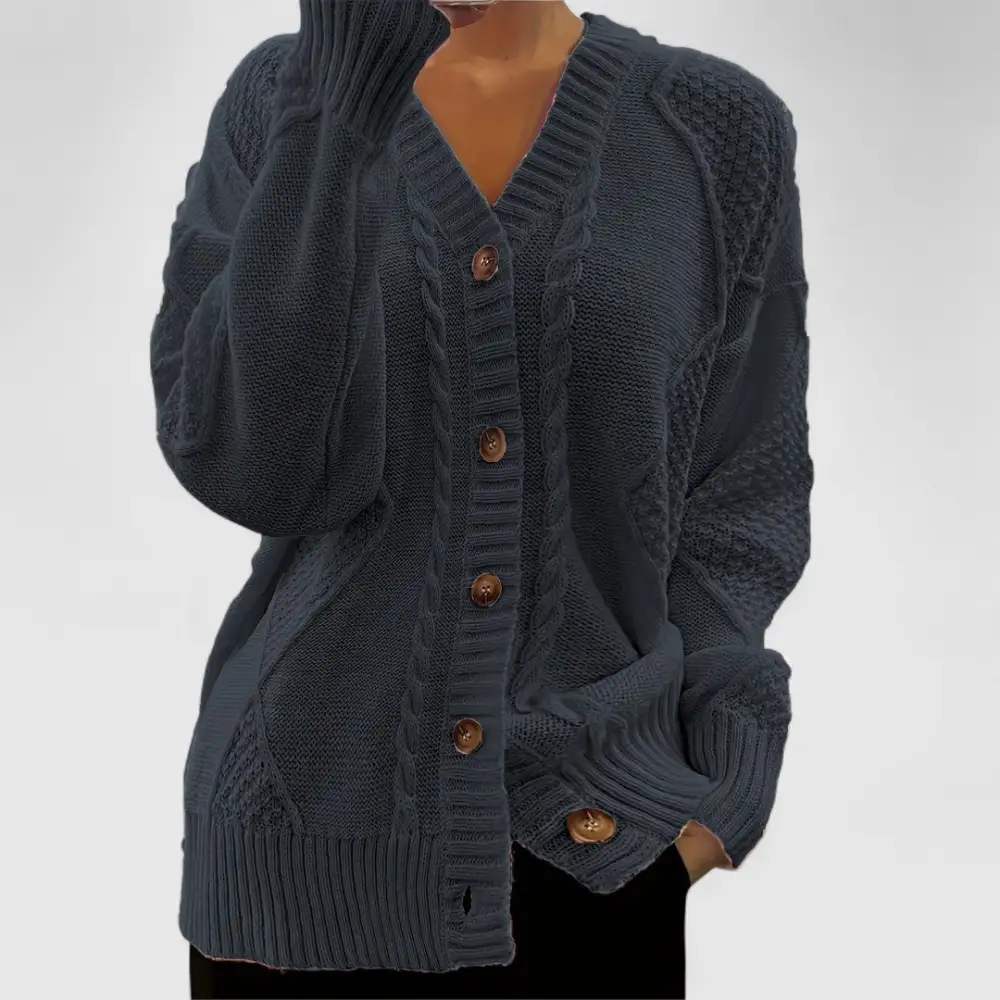 V-Neck Relaxed Cardigan