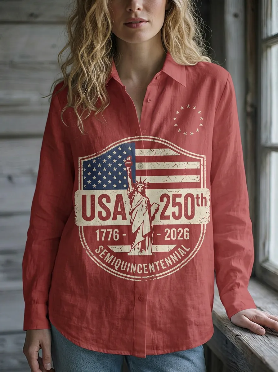Usa Th Anniversary Casual Shirt Modern