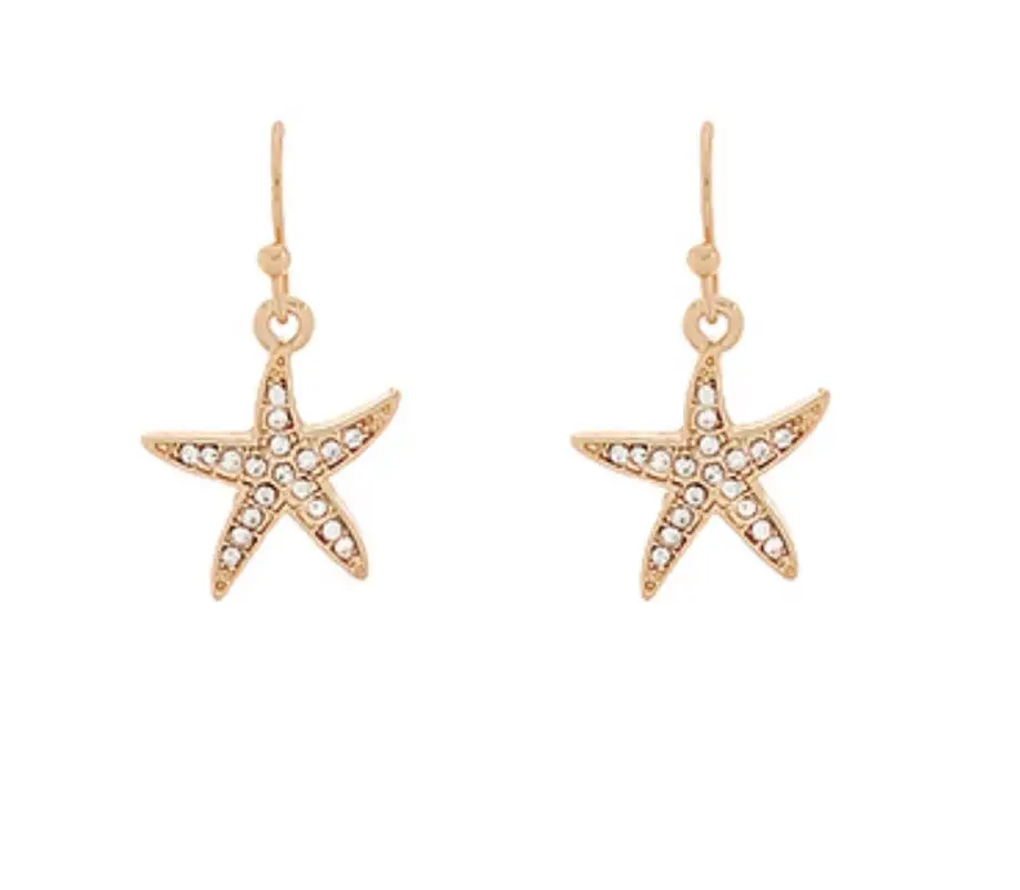 Pave Starfish Earri Earrings