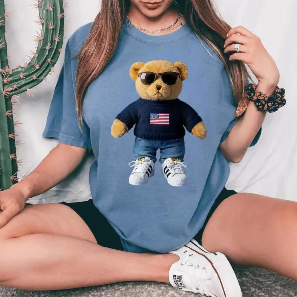 Cool Teddy Bear For Boys And Girls Women's Oversized Comfort T-Shirt