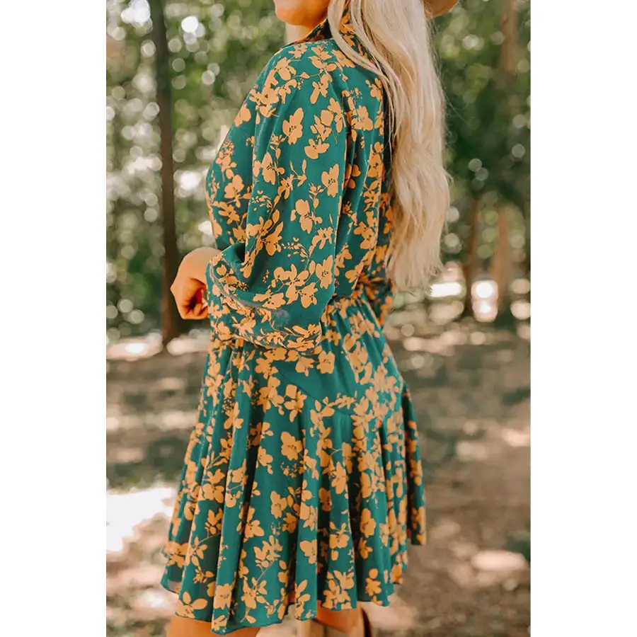 Three-Quarter Sleeve Mini Dress