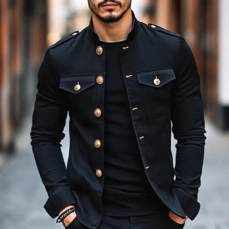 Tailored Zip Buttoned Jacket