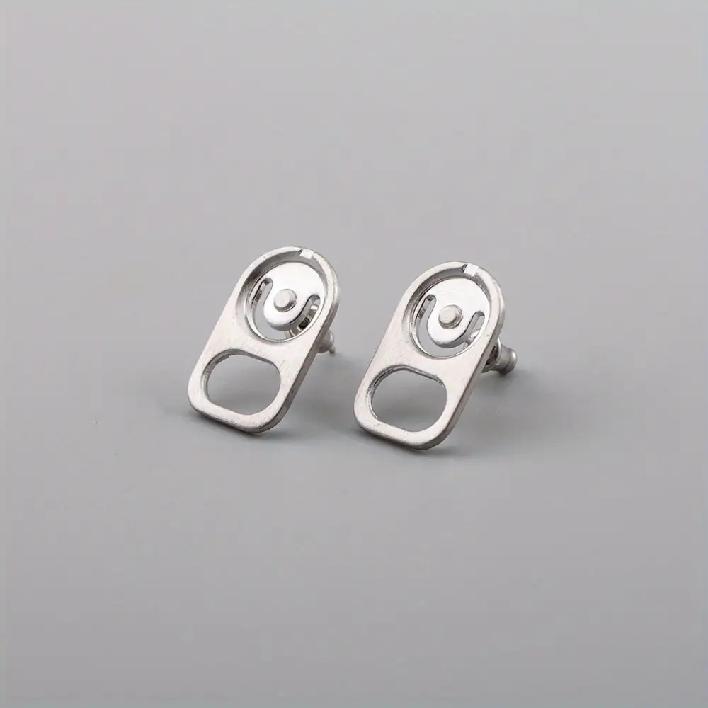 Stainless Steel Geometric Stud Men's Earrings