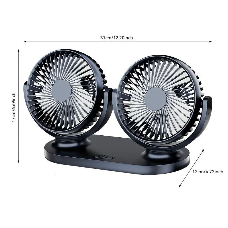 Adjustable Dual Car Fan