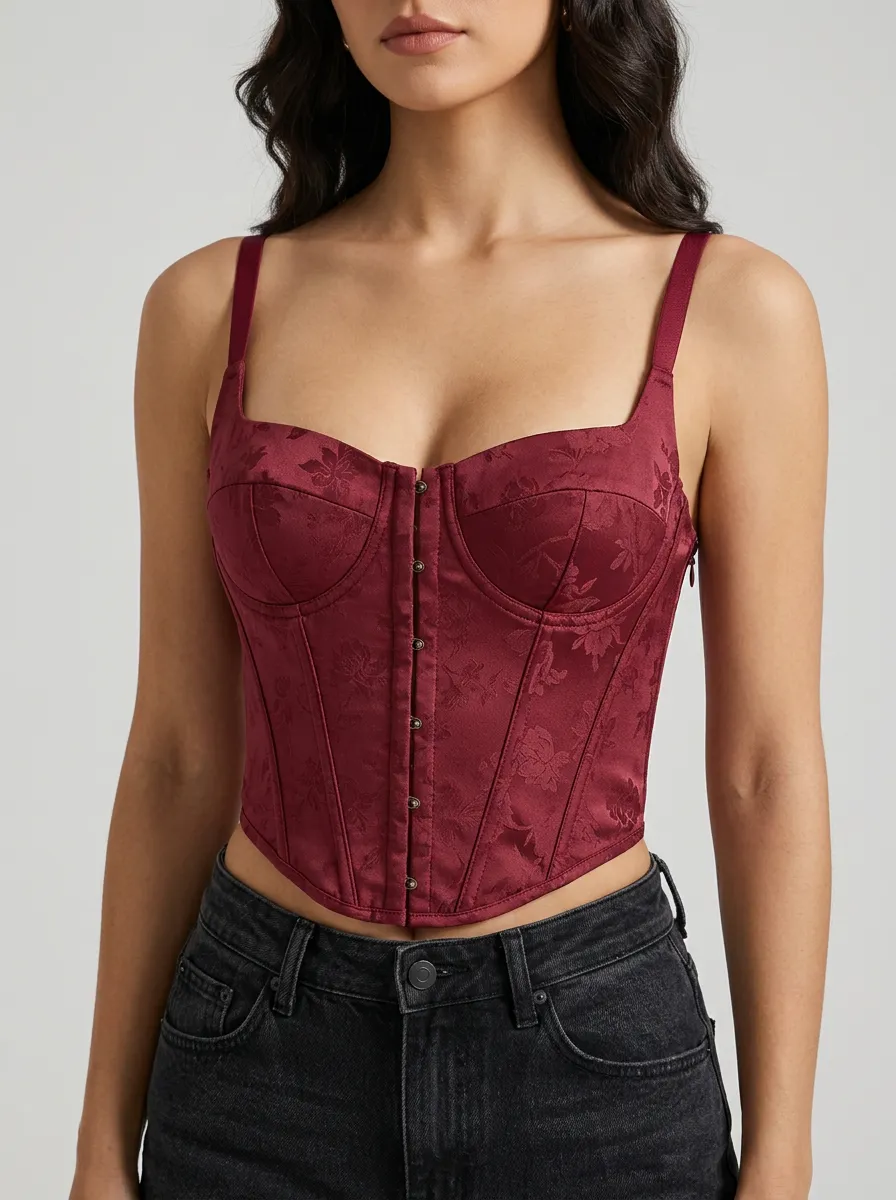 Modern Hook-and-Eye Women's Corset Top