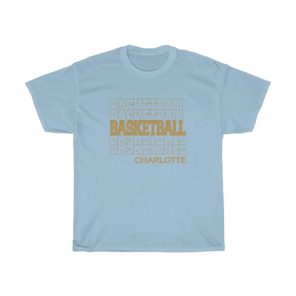 Basketball Charlotte in Modern Stacked Lettering