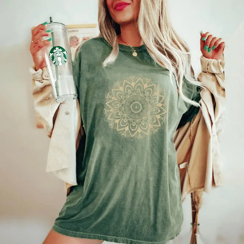Subtle Mandala 8647 Resist Anti Trump Feminist Women's Oversized Comfort T-Shirt