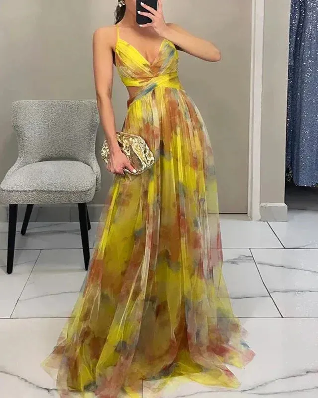 Elegant Floral Maxi Dress