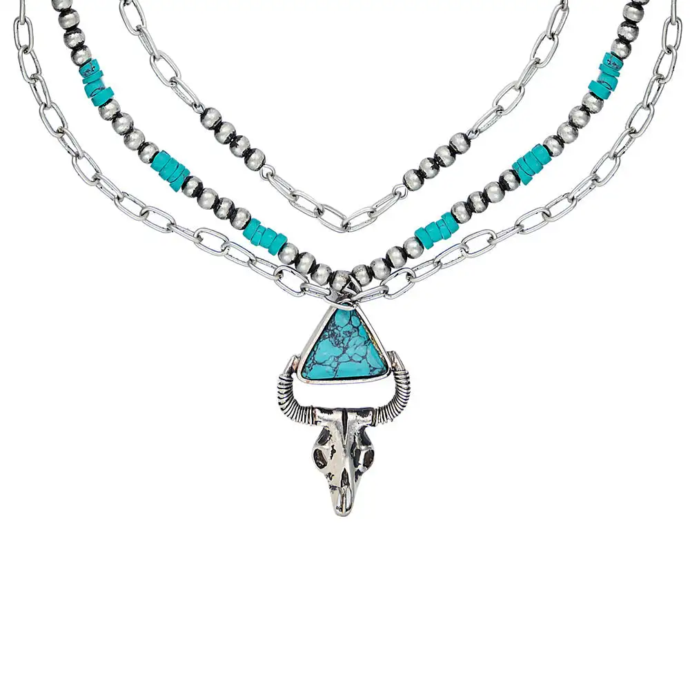 Statement Necklace with Chain Detail