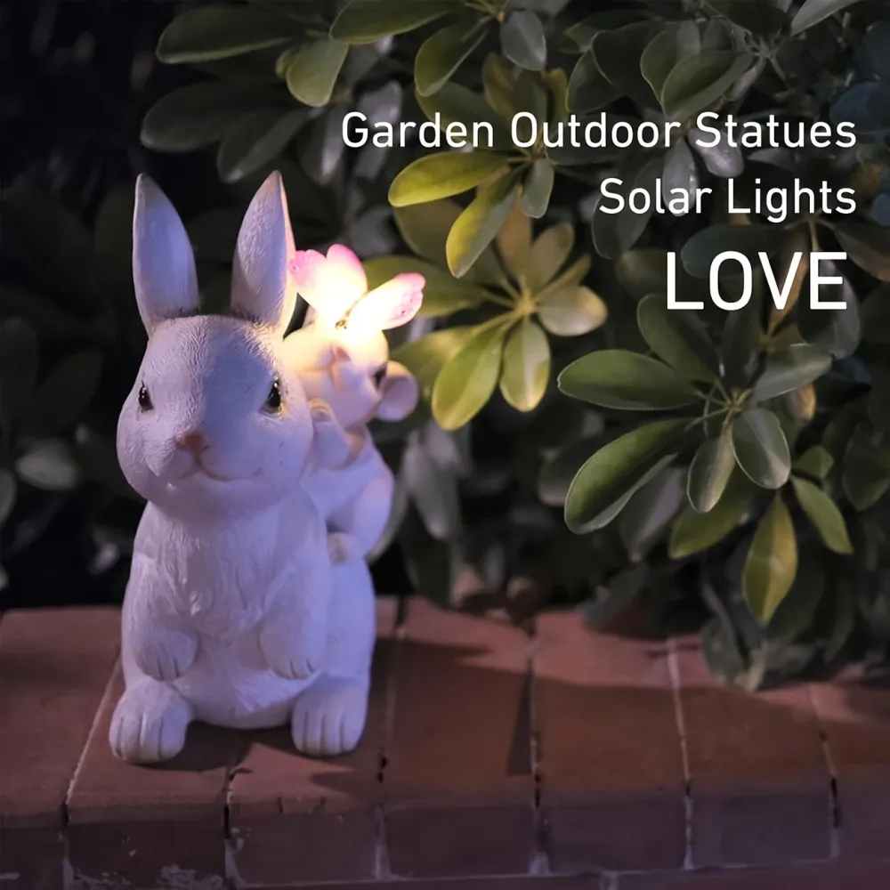 Mother Baby Bunny Statue