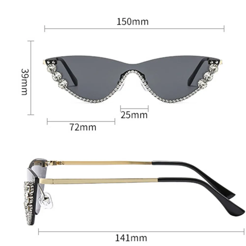 Rhinestone Cat Eye Sunglasses