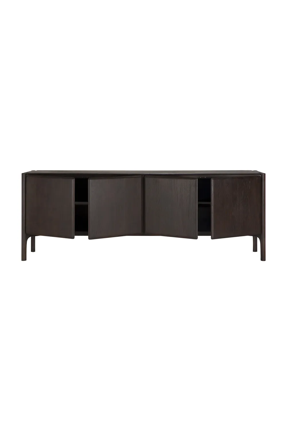 Curved Wood Sideboard