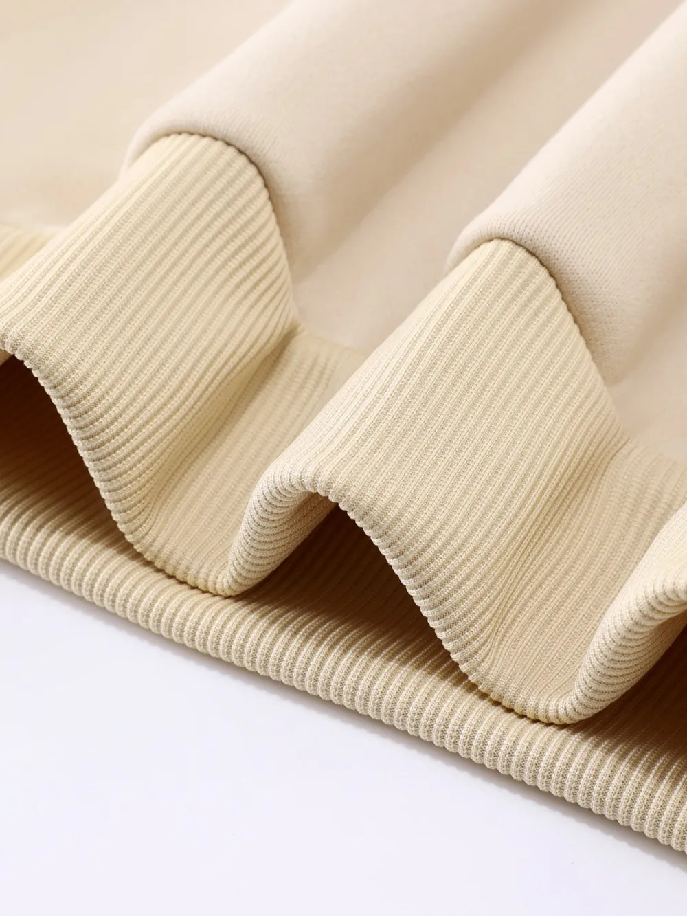 Beige With Black & Heartbeat Print Sweatshirt