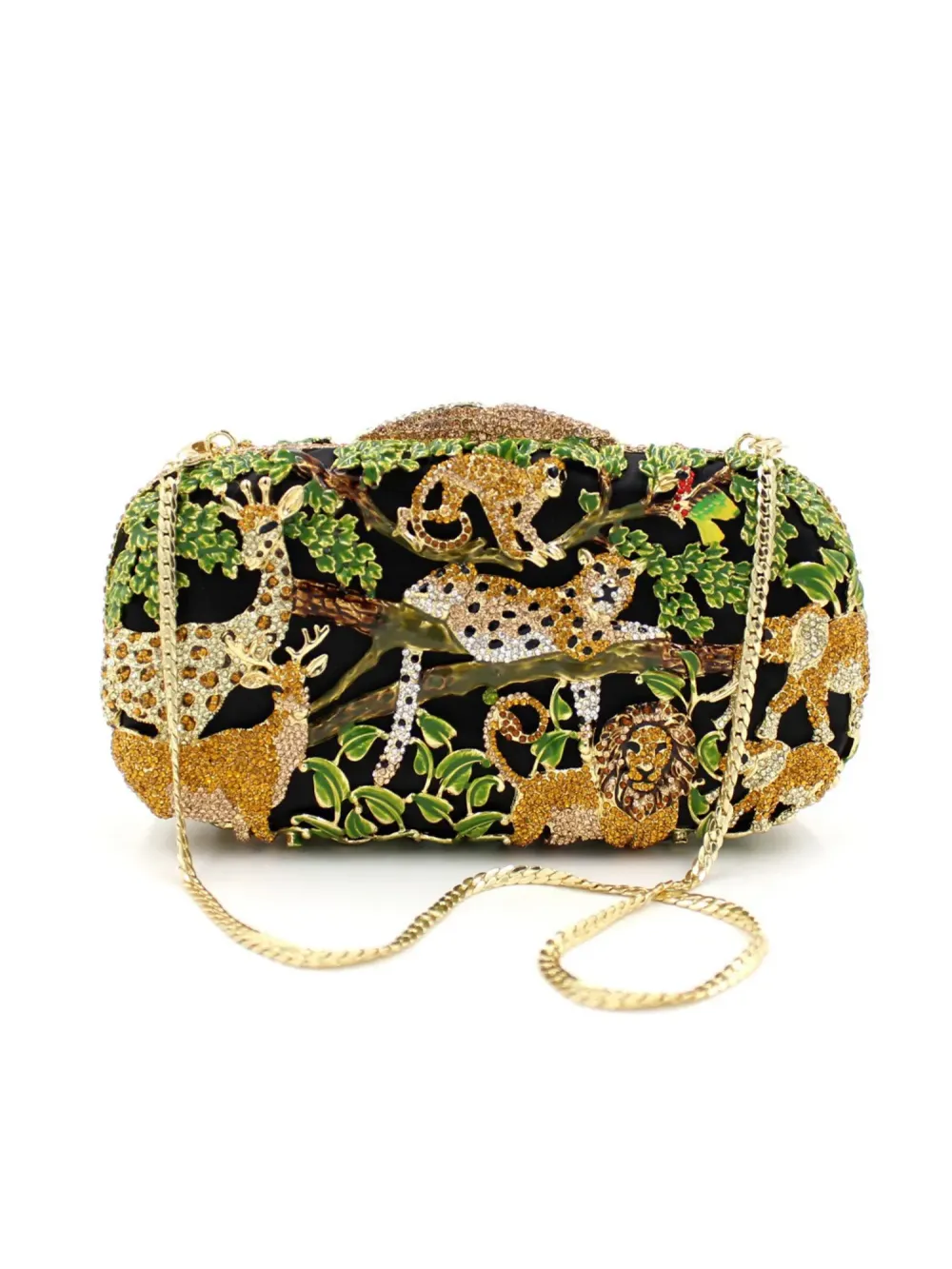 Liana Animal Crystal Clutch Bag
