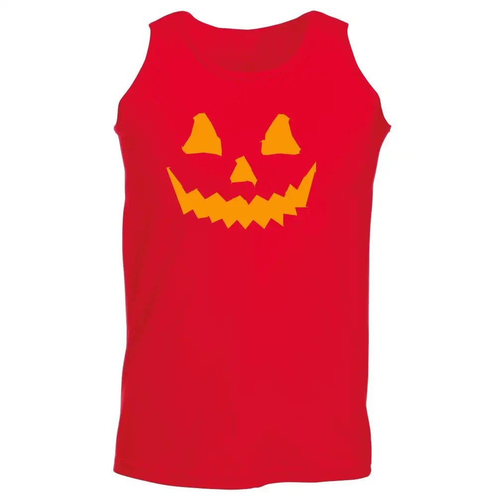 Orange Smile Graphic Tank Top