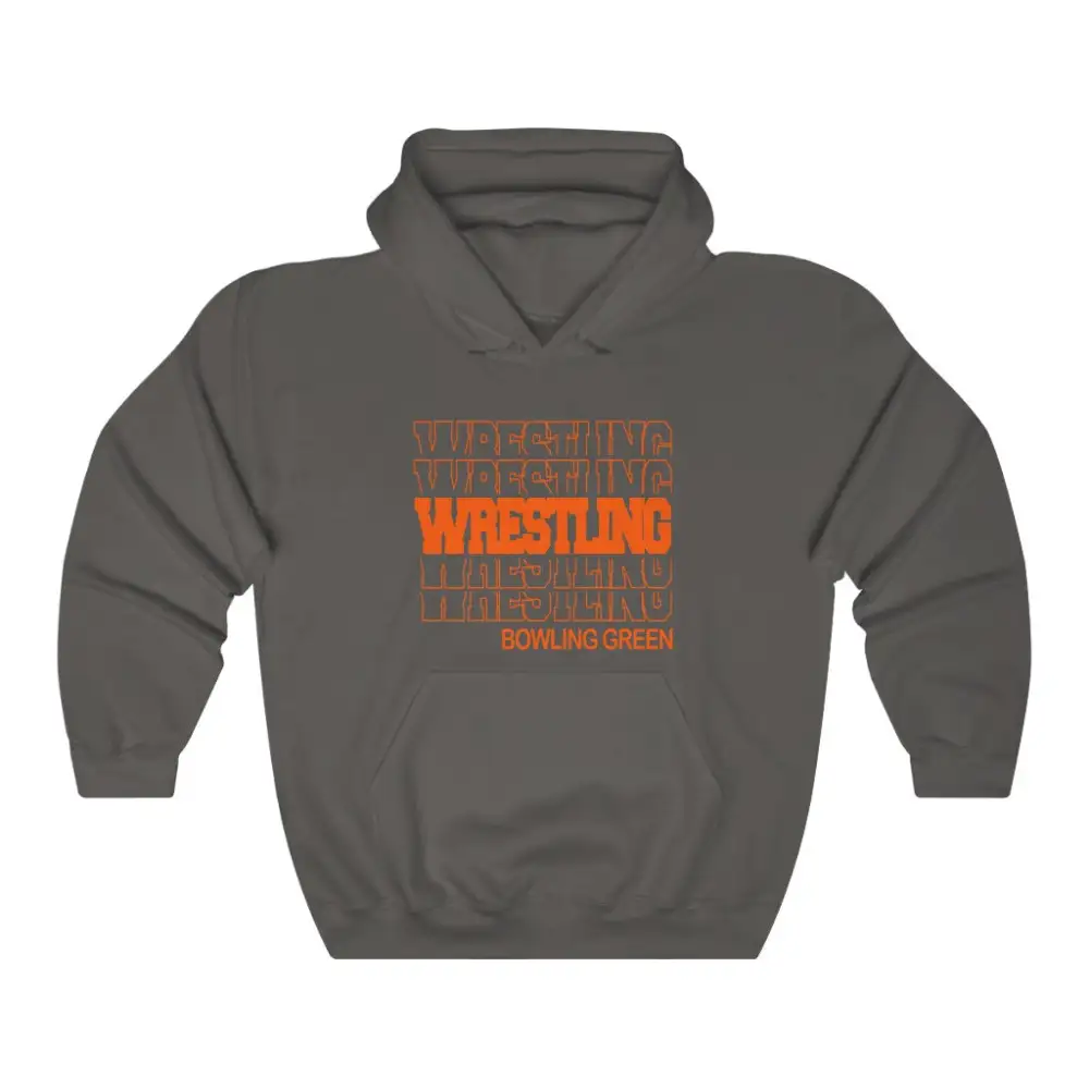 Casual Modern Stacked Wrestling Graphic Pullover Hoodie