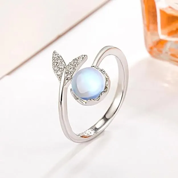 Mermaid Tail Ocean Stone Ring