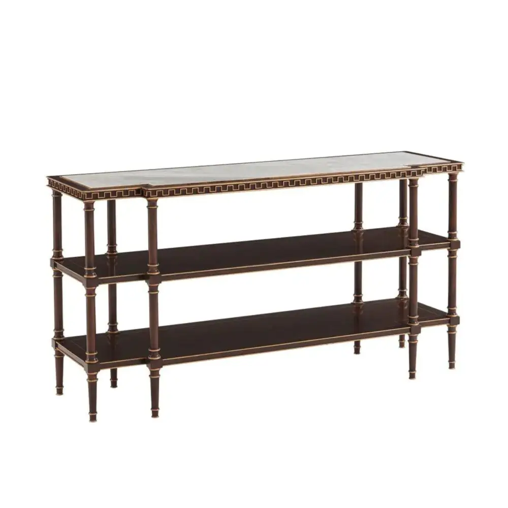 Classic Marble Top Console Cabinet