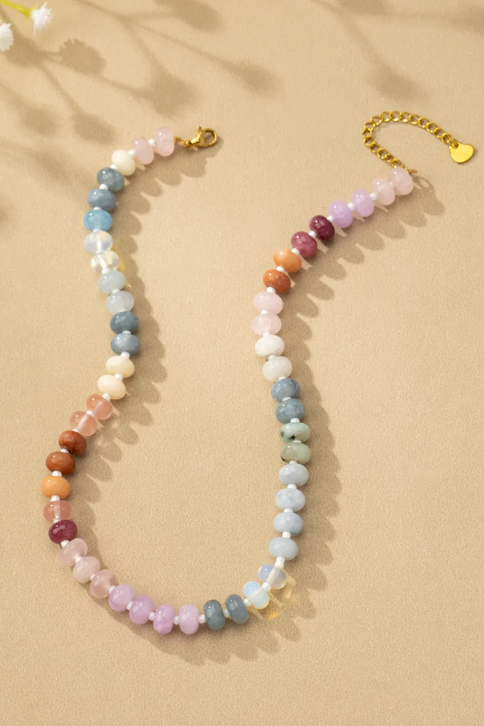 Layered Agate Bead Necklace